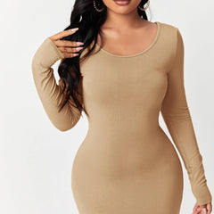 SXY Solid Maxi Bodycon Dress