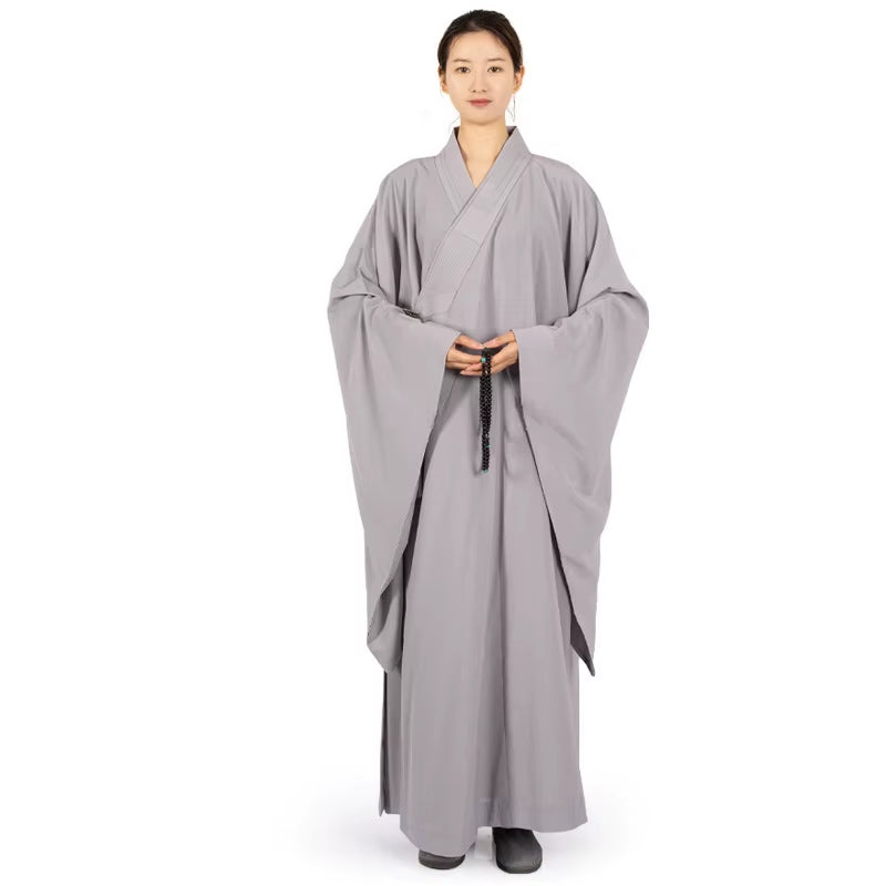 7 Colors Taiwan Linen Monks Long Robes Gown for Buddhism Haiqing Adults Meditation Clothes Buddhist Monk Confession Clothing