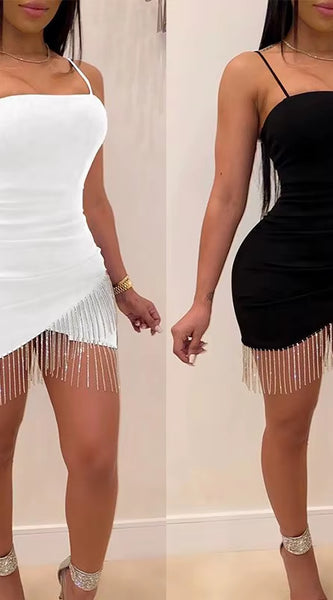 Summer Fashion Slip Dresses Sexy Slim Cross Women'S Skirts