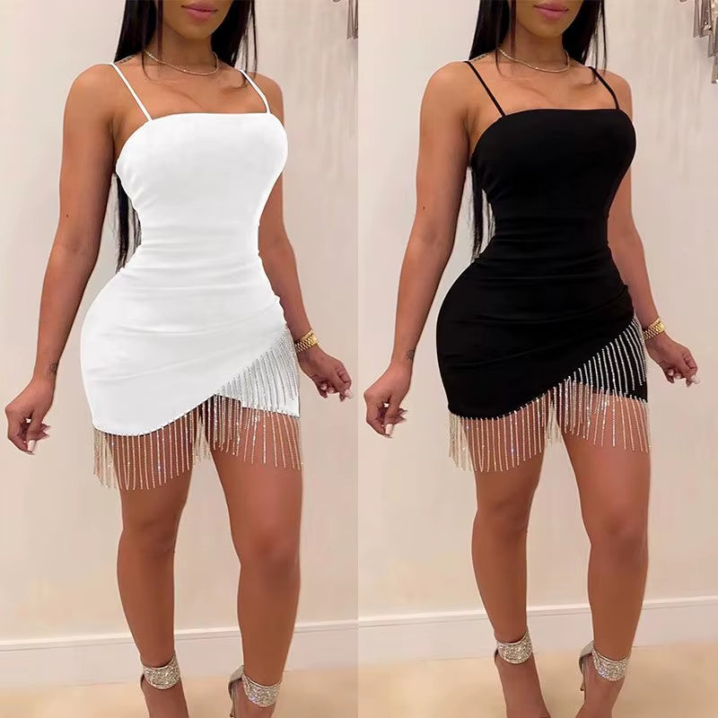 Summer Fashion Slip Dresses Sexy Slim Cross Women'S Skirts