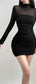 See through Black Bodycon Dress for Women Clothing Slim Sexy Streetwear Long Sleeve Vestidos De Mujer Patchwork Fashion Outfits