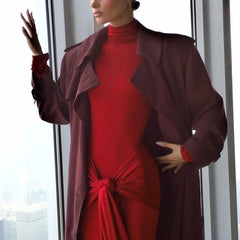 High Neck Long Sleeve Bodycon Dress for Women Tight Elastic Lace up Maxi Long Dress Autumn 2023 New Party Club Vestidos