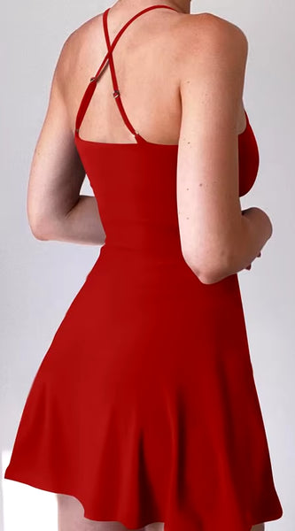 Women Dress Summer Clothes Sleeveless Mini Tennis Dress with Shorts Athletic Golf Outfit Female Clothing