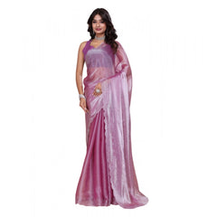 Mayawye Women's Jimmy choo Embellished Bollywood Saree With Unstitched Blouse 5.5Mtr (Magenta)