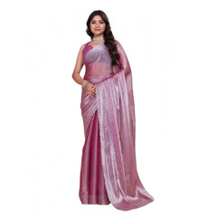 Mayawye Women's Jimmy choo Embellished Bollywood Saree With Unstitched Blouse 5.5Mtr (Magenta)