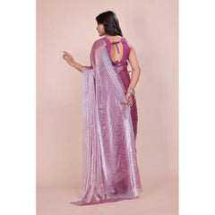 Mayawye Women's Jimmy choo Embellished Bollywood Saree With Unstitched Blouse 5.5Mtr (Magenta)