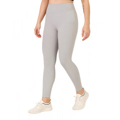 Mayawye Women's Polyester Solid Ankle length High Waisted Tights (Grey)