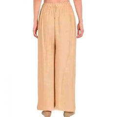 Mayawye Women's Casual Rayon Solid Ankle Length Palazzo (Golden , Free Size)