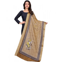 Mayawye Women's chanderi silk  Printed Dupatta (Beige, Length: 2 Mtr)