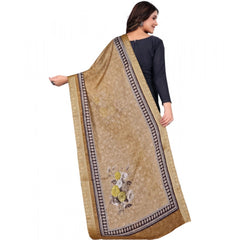 Mayawye Women's chanderi silk  Printed Dupatta (Beige, Length: 2 Mtr)