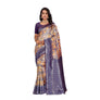 Mayawye Women's Banarasi Silk Jaquard Woven Saree With Unstitched Blouse 5.5Mtr (Orange)