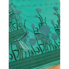 Mayawye Women's Banarasi Silk Printed Unstitched Salwar Suit Material With Dupatta (sea Green, 3Mtrs)