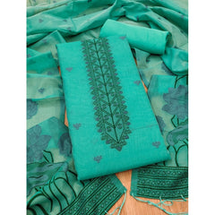 Mayawye Women's Banarasi Silk Printed Unstitched Salwar Suit Material With Dupatta (sea Green, 3Mtrs)