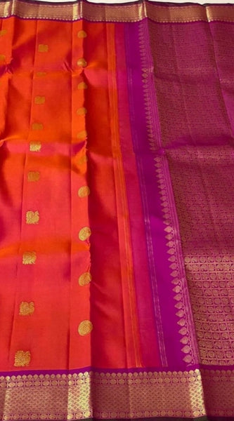 Mayawye Women's Soft Litchi Silk Jacquard Work Saree With Unstitched Blouse 5.5Mtr (Red)