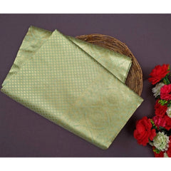 Mayawye Women's Soft Litchi Silk Jacquard Work Saree With Unstitched Blouse 5.5Mtr (Pista Green)
