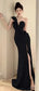 American Sexy Evening Dress Banquet High Waisted Fish Tail Cocktail Long Dresses Elegant Temperament Vestido