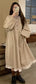 Autumn New Korean Style Dress Women Ruffles Patchwork O Neck Long Sleeve Dresses Slim Waist Elegant Vestidos Mujer