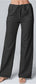 Women'S Fashion Solid Color Loose Lace-Up Cotton and Linen Straight-Leg Pants
