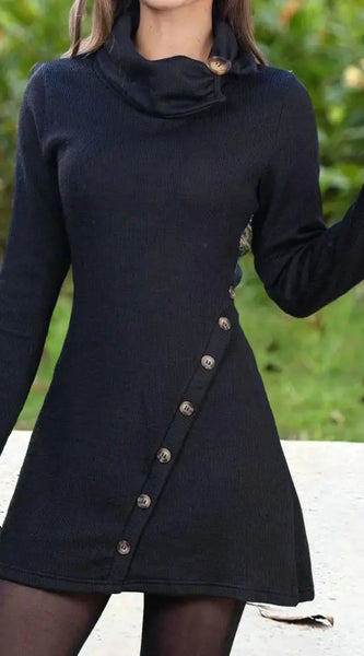 Dress Women O-Neck Sexy Long Sleeve Loose Party Work Harajuku Francais Autumn Winter Vestido Streetwear Sweater